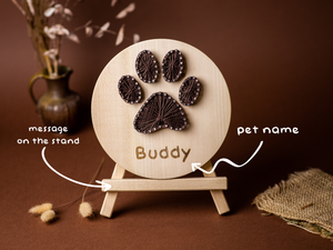 String Art - Paw Print - Personalize Pets Gift