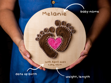 Load image into Gallery viewer, String Art - Baby Feet - Newborn Baby Gift