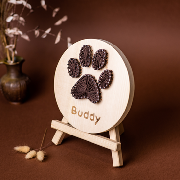 Customized Paw Print String Art Eternal Tribute to Your Beloved Pet Woodili